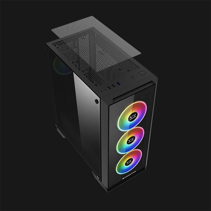 Xigmatek Sirocon III Tempered Glass ARGB Mid Tower Chassis - Image 13