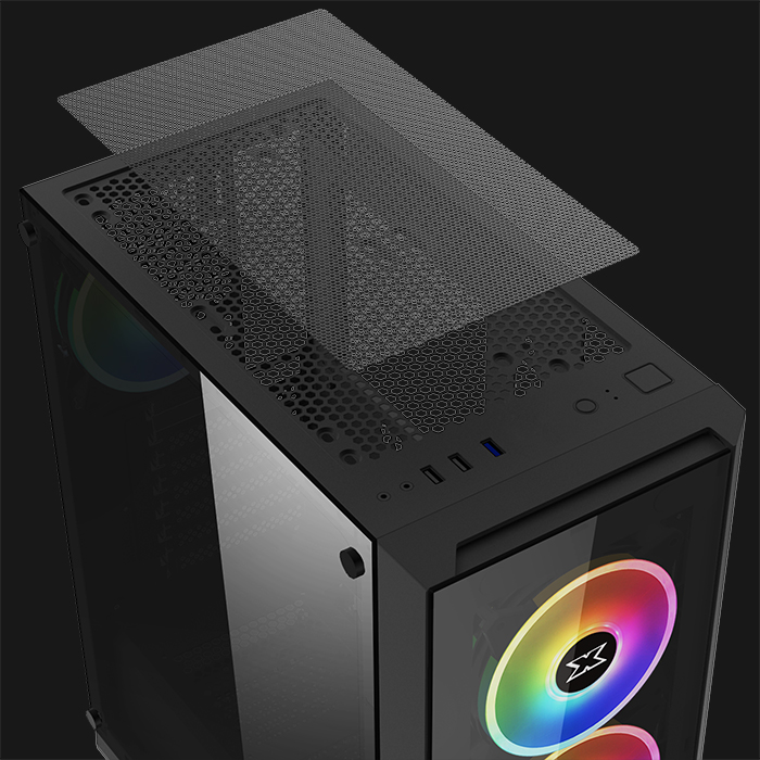 Xigmatek Sirocon III Tempered Glass ARGB Mid Tower Chassis - Image 14