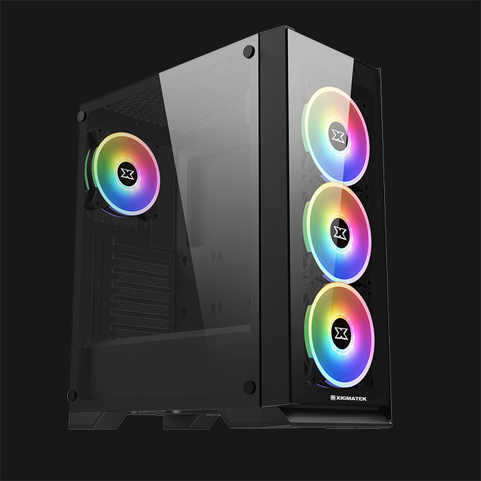 Xigmatek Sirocon III Tempered Glass ARGB Mid Tower Chassis - Image 3