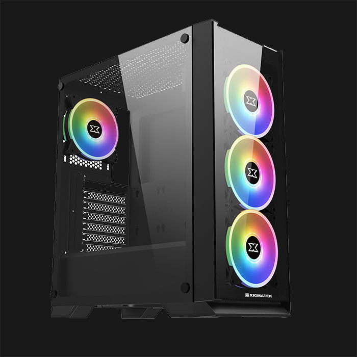 Xigmatek Sirocon III Tempered Glass ARGB Mid Tower Chassis - Image 4