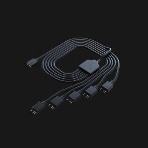 Flexible Fan RGB Splitter Cable Addressable 3-Pin 5V ARGB 1 to 5 Cooler CPU Fan Connector Splitter Accessories