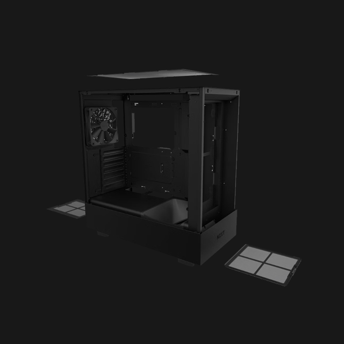 NZXT H5 Flow High Airflow Gaming PC Case - Black - Image 5