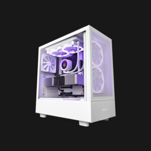 NZXT H5 Flow High Airflow Gaming PC Case - White