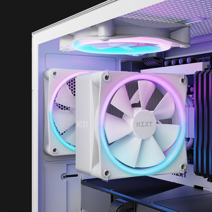 NZXT T120 RGB CPU Air Cooler - White - Image 4