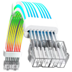 GameMax VGA/CPU 2x8PIN ARGB PSU Extension Cable - White