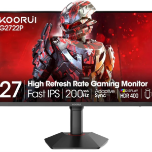 Koorui G2722P 27 Inch 2K Gaming Monitor, 200Hz QHD (2560 x 1440p) Fast IPS Screen