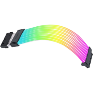 Lian Li Strimer Wireless 24 Pin with Controller - Addressable RGB Power Extension Cable, 2.4 GHz Wireless Control, Wireless Controller Included and Required
