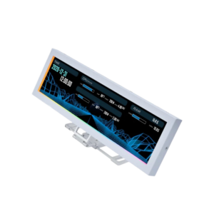 Lian Li 8.8" Universal Screen for PC - Adjustable Mounting for Any Computer Setup - Customizable ARGB Frame - PC Temperature Display Panel - LCD Screen Display - Mini Monitor - SM088W (US88 v1 White)