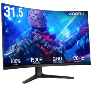 Koorui 32E6QC Gaming Curved Monitor, 32" VA Display, QHD Resolution