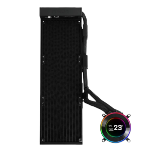 Lian Li Hydroshift II 360 LCD Liquid CPU Cooler - Flexible Slide-Tube Clamp Coolant Pathway, 2.1” IPS LCD Screen, 3 Control Mode, Fits Most PC Fans - Black