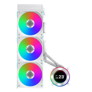 Lian Li Hydroshift II 360 CL RGB Liquid CPU Cooler - 360mm AIO, 3X 120 RGB Fans, 2.1” IPS LCD Screen, 3 Control Mode, Flexible Tubes Clamp - White