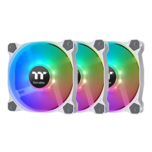 Thermaltake Pure 12 ARGB 120mm Radiator Case Fan - White - 3-Fan Pack