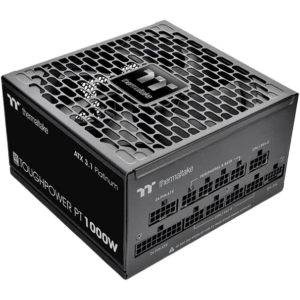 Thermaltake Toughpower PT 1000W 80 Plus Platinum Power Supply - ATX 3.1 600W 12V-2x6 Connector Included, Full Modular