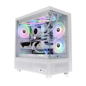 Thermaltake View 270 TG ARGB Snow Mid Tower E-ATX PC Case - Preinstalled 1 x CT140 ARGB Fans