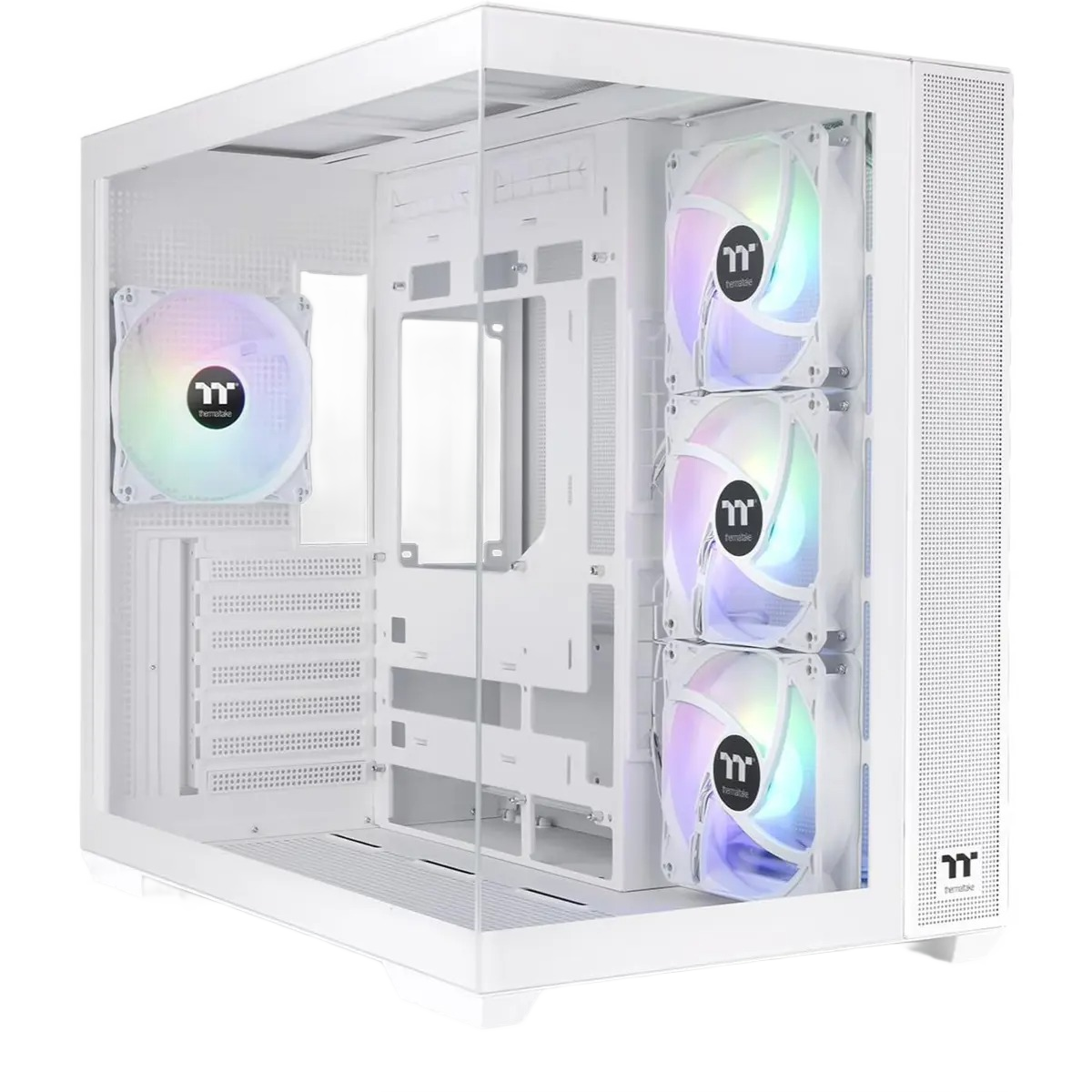 Thermaltake View 380 TG ARGB Snow ATX Case - 4x120mm ARGB Fans Included - Image 4
