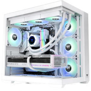 Thermaltake View 380 TG ARGB Snow ATX Case - 4x120mm ARGB Fans Included