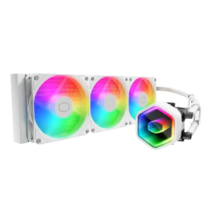 Cooler Master MasterLiquid 360 Core II White CPU Liquid Cooler, Dual Chamber Pump,