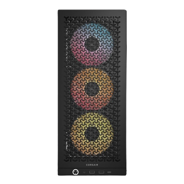 Corsair 4000D RS ARGB Frame Modular Mid-Tower ATX PC Case, High Airflow, 3x Pre-Installed RS Fans, InfiniRail Mounting System, ASUS BTF, MSI Zero, Gigabyte Stealth, Black - Image 2