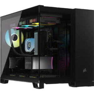 Corsair iCUE LINK 2500X RGB Micro ATX Dual Chamber PC Case – Black