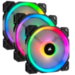 Corsair LL120 RGB 120mm Dual Light Loop LED PWM Fan - 3 Fan Pack with Lighting Node Pro