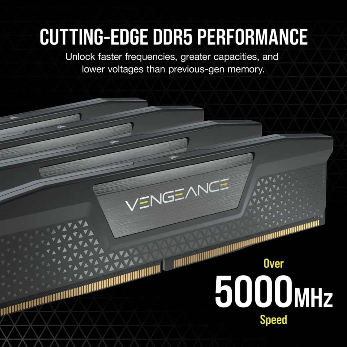 Corsair Vengeance 32GB (1x32GB) 6000MHz C38 DDR5 DRAM AMD EXPO & Intel XMP Memory Kit - Image 2