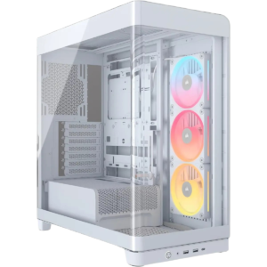 Corsair Frame 4500X LX-R RGB iCUE Link Panoramic Glass Mid-Tower PC Case – InfiniRail Mounting System White