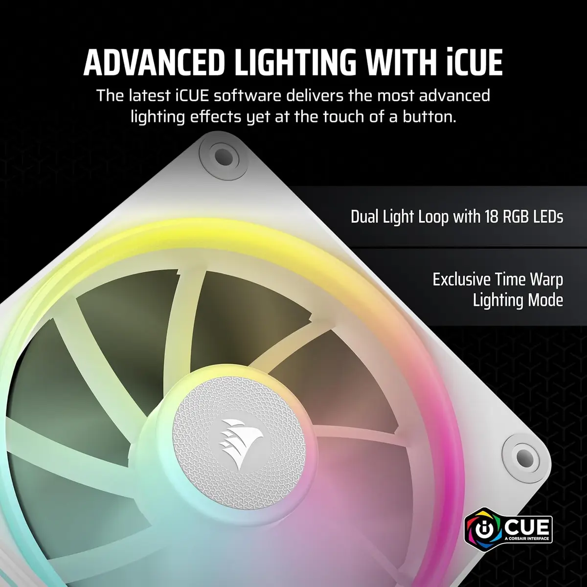 Corsair iCUE Link LX120 RGB 120mm PWM Fan Single Pack – Dual Light Loops - Image 4