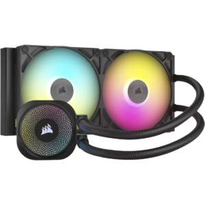 Corsair iCUE Link Titan 280 RX RGB Liquid CPU Cooler, 280mm AIO, Low-Noise, FlowDrive Cooling Engine, Intel LGA 1851/1700, AMD AM5/AM4, 2X RX140 RGB Fans, iCUE Link System Hub Included – Black