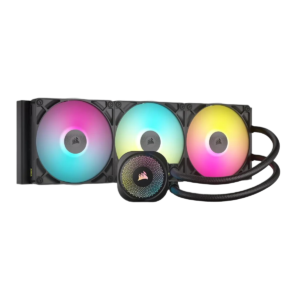 Corsair iCUE Link Titan 420 RX RGB Liquid CPU Cooler – 420mm AIO, Low-Noise, FlowDrive Cooling Engine, 3X RX140 RGB Fans, iCUE Link System Hub Included – Black
