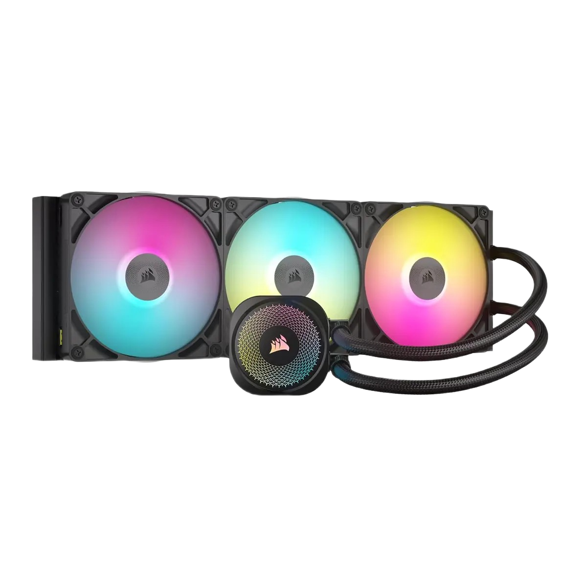 Corsair iCUE Link Titan 420 RX RGB Liquid CPU Cooler – 420mm AIO, Low-Noise, FlowDrive Cooling Engine, 3X RX140 RGB Fans, iCUE Link System Hub Included – Black