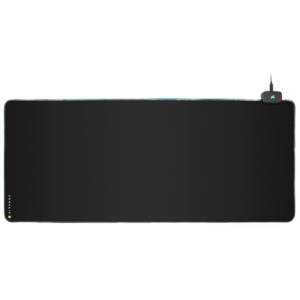 Corsair MM700 RGB Extended Cloth Gaming Mouse Pad: 36.6" x 15.8", 360° RGB Lighting, Two USB Port Hub, Thick Rubber - Black