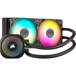 Corsair Nautilus 240 RS ARGB Liquid CPU Cooler, 240mm AIO, Low-Noise, Direct Motherboard Connection, Daisy-Chain