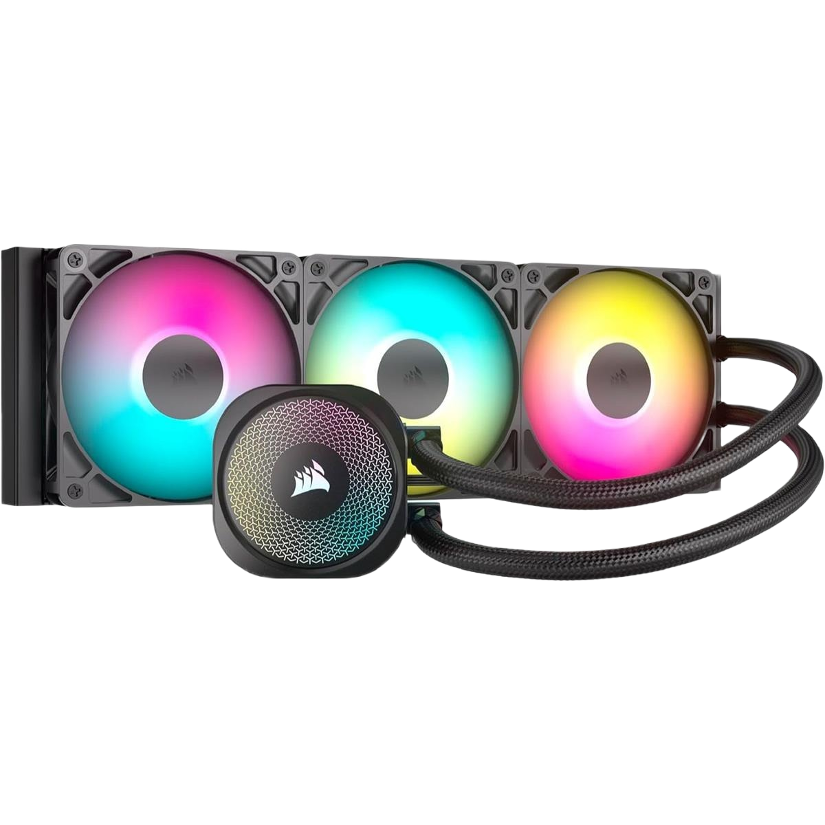 Corsair Nautilus 360 RS ARGB Liquid CPU Cooler, 360mm AIO, Low-Noise, Direct Motherboard Connection, Daisy-Chain