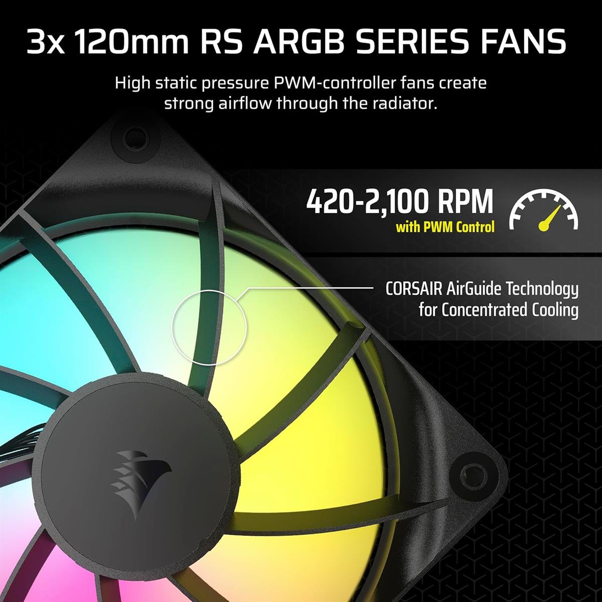 Corsair Nautilus 360 RS ARGB Liquid CPU Cooler, 360mm AIO, Low-Noise, Direct Motherboard Connection, Daisy-Chain - Image 3