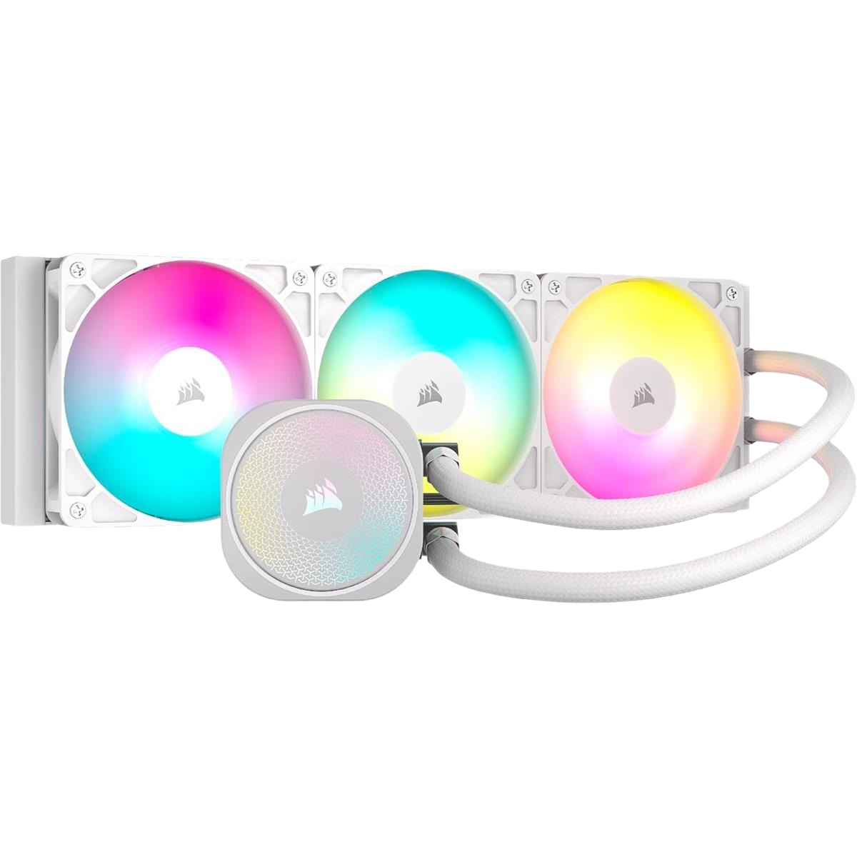 Corsair Nautilus 360 RS ARGB Liquid CPU Cooler, 360mm AIO, Low-Noise, Direct Motherboard Connection, Daisy-Chain