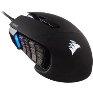 Corsair Scimitar RGB Elite Wired MOBA/MMO Gaming Mouse – 18,000 DPI, 17 Programmable Buttons, iCUE Compatible – PC, Mac, PS5, PS4, Xbox – Black